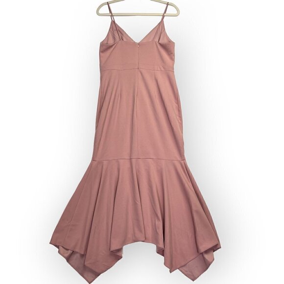 NWT XSCAPE Flounce Scuba Crepe Midi Dress Size 12 - Picture 5 of 9